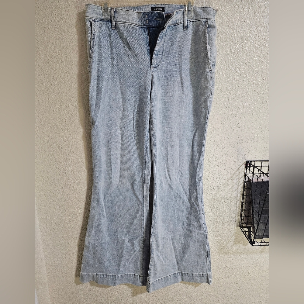 Express Light Blue Flare Jeans